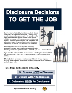 Disclosure Decisions To Get The Job